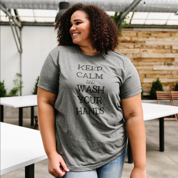 SALE❗️ Keep Calm & Wash Your Hands Graphic Tee - Picture 4 of 9
